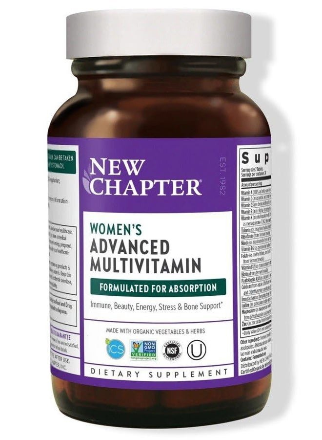 New Chapter Women's Multivitamin, Every Woman, Fermented with Probiotics + Iron + Vitamin D3 + B Vitamins + Organic Non-GMO Ingredients - 48 ct - Image 1