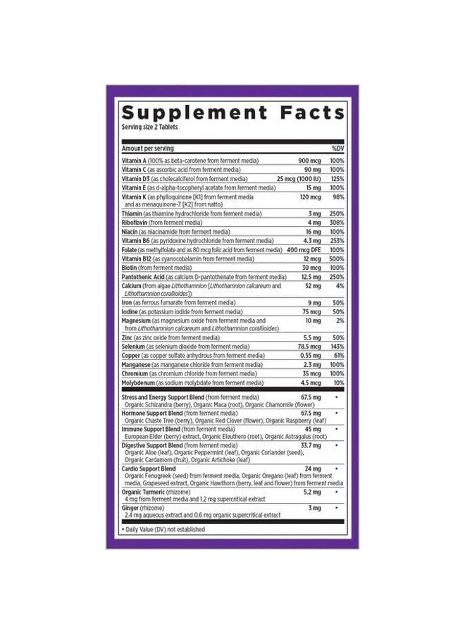 New Chapter Women's Multivitamin, Every Woman, Fermented with Probiotics + Iron + Vitamin D3 + B Vitamins + Organic Non-GMO Ingredients - 48 ct - Image 2