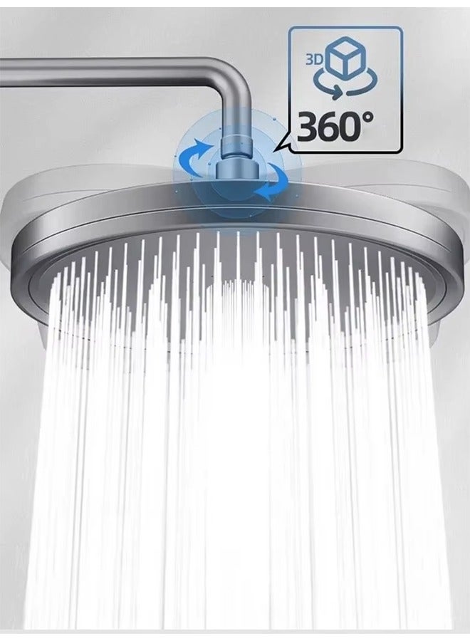 New 230mm Big Panel Showerhead 6 Mode Supercharge Rainfall Shower Head High Pressure Top Rain Shower Faucet Bathroom Accessories  - Image 2