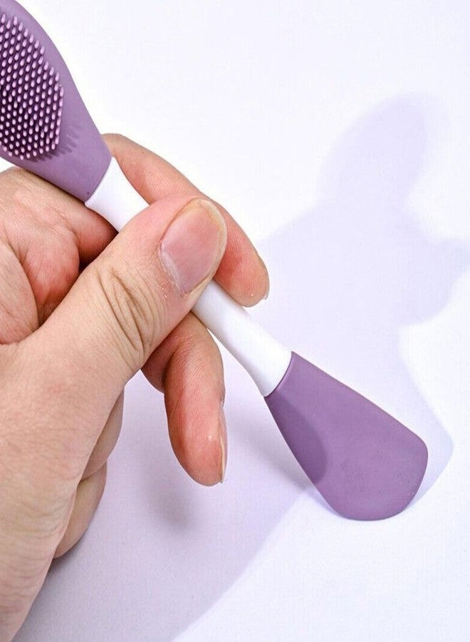 Horizonite Double-Headed Silicone Mask Brush Face Cleansing and Applying Mud Mask Beauty Salon Special Brush Smear Tool Facial Scrub Silicone Wash Scrubber Face Tools (1 Pc) - Image 4