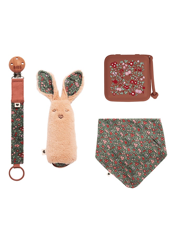 BIBS Liberty Limited Edition Xmas Baby Gift Bundle – Chamomile Lawn / Woodchuck  - Image 1