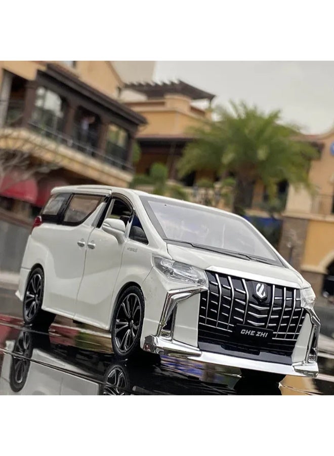 تشي زي سيارة لعبة معدنية MPV فاخرة بمقياس 1:24 – نموذج سحب خلفي بمحاكاة واقعية مع صوت وضوء لهواة الجمع والأطفال - Image 3
