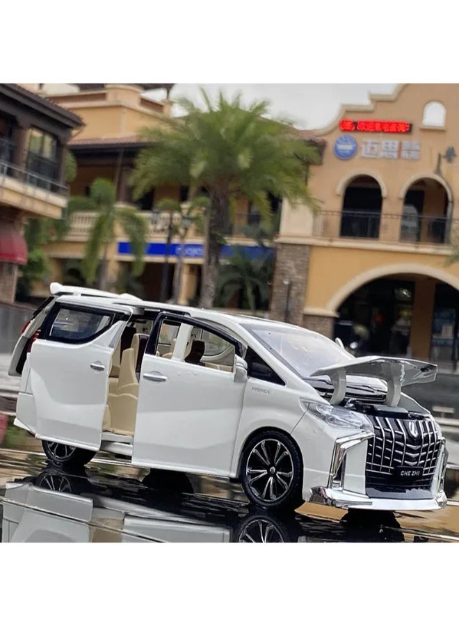 تشي زي سيارة لعبة معدنية MPV فاخرة بمقياس 1:24 – نموذج سحب خلفي بمحاكاة واقعية مع صوت وضوء لهواة الجمع والأطفال - Image 4