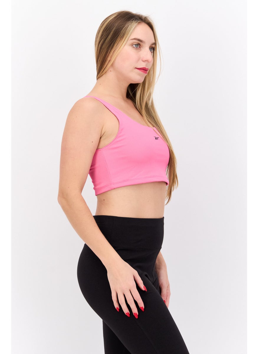 Reebok Women Sportswear Fit Sleeveless Training Top, Pink  - Image 3