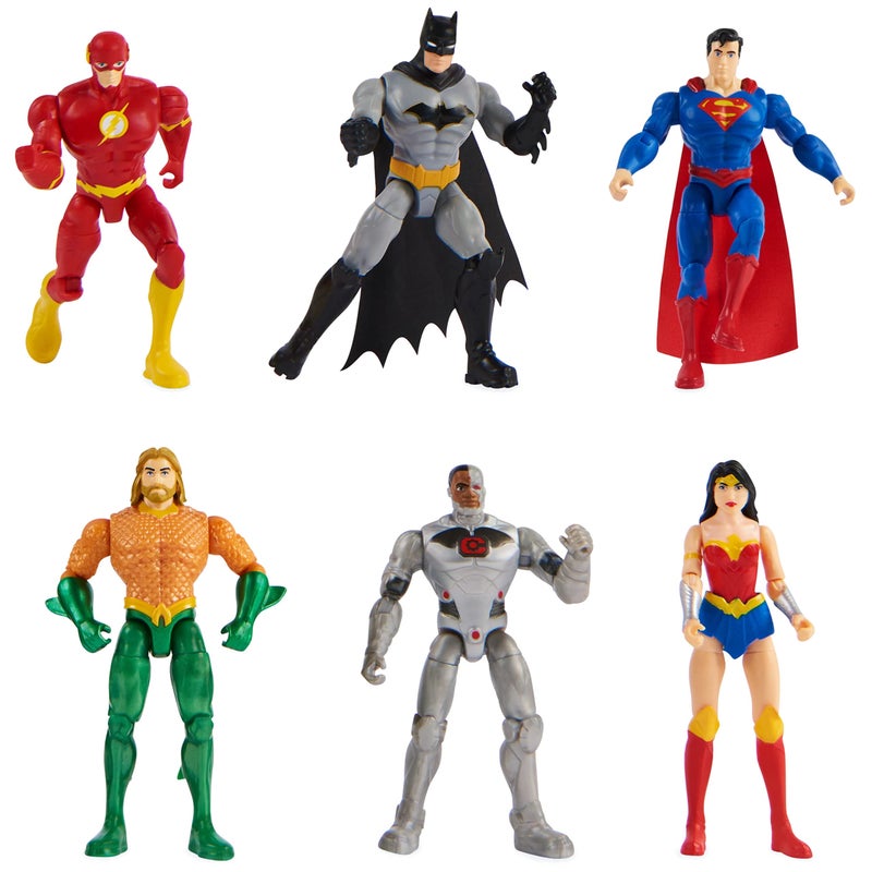 SPIN MASTER DC Justice League Flash, Cyborg, Superman, Batman, Wonder Woman & Aquaman Action Figure 6-Pack - Image 5