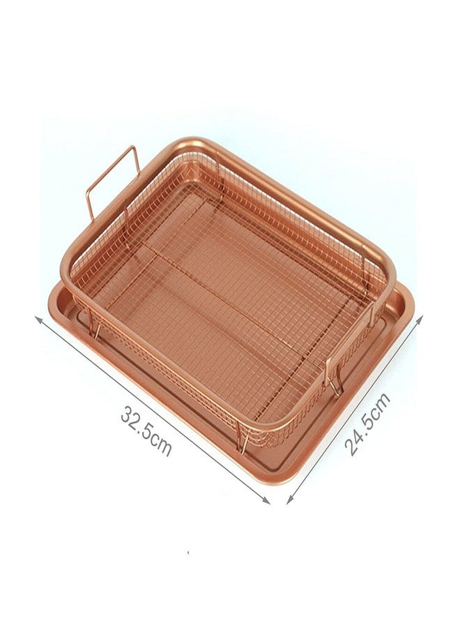 Mishrit Oven Crisper Tray Uses Hot Air to Crisp and Fry Food Without Oil or Unhealthy Fats (Multi Color,Pack of 1) - Image 3