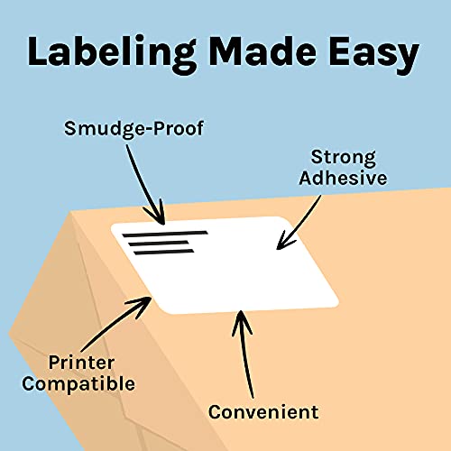 Premium Label Supply White Sticker Shipping Labels – 4" x 5" – Laser/Inkjet Compatible – (4 per Sheet), 25 Sheets - 100 Total Adhesive Labels - Image 5