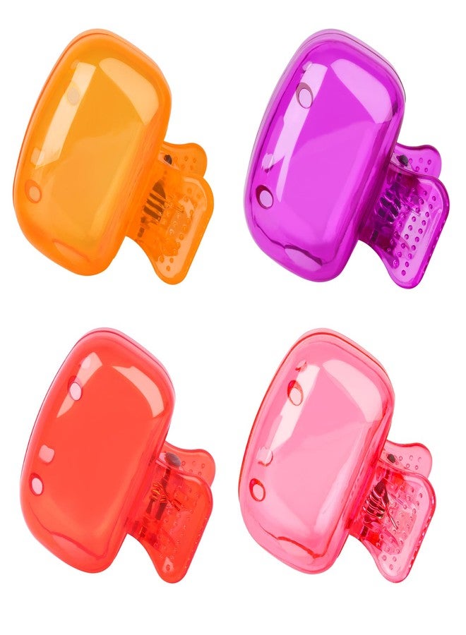 Eaezerav 4 Pack Toothbrush Covers Caps Tooth Brush Protector Toothbrush Coverings Clips Portable Plastic Tooth Brush Head Case for Travel, Business, Camping, School, Home - Image 1