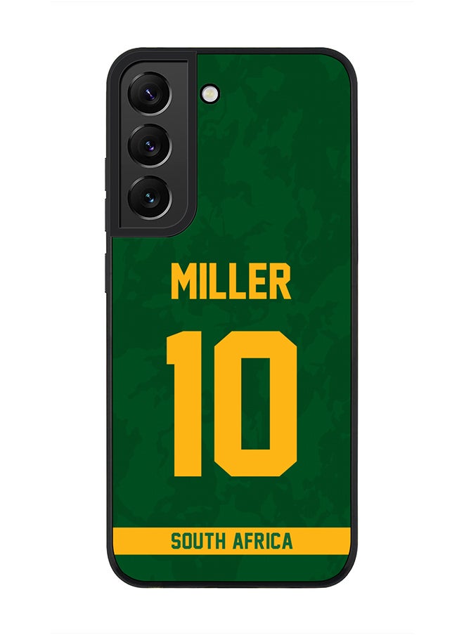 Rugged Black Edge Case for Samsung Galaxy S21 FE 5G, Slim fit Soft Case Flexible thin Cover - Player Name - AB de Villiers, Jersey Number- 17
