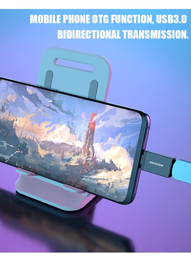 سيندم محولات بيانات OTG، محول عام بواجهة Type-C، نقل بيانات فائق السرعة وشحن سريع (أسود) - Image 5
