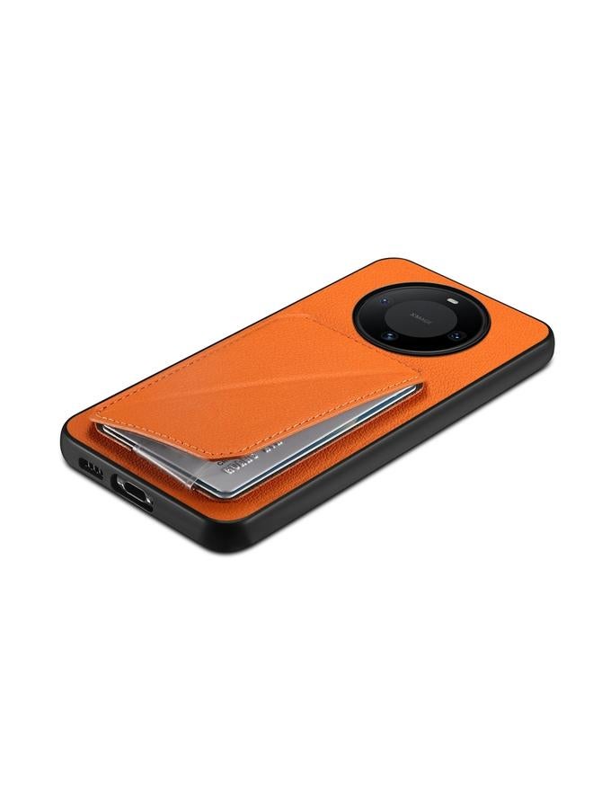 اس-توب جراب لهاتف Huawei Mate 60 D04 من جلد العجل مع حامل بطاقة مزدوج - Image 5