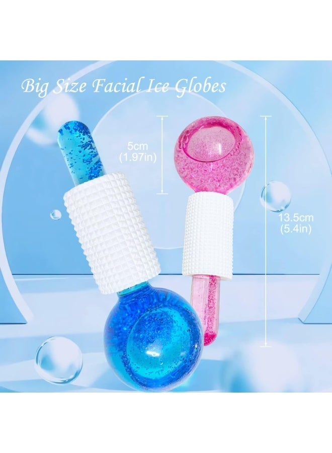 Ice Roller Globe, 2 Pcs Ice Race Massager, Roller Cold Skin Massager, Safe and Durable, Non Slip and Easy To Use, for Daily Massage, Redness Soothing, Wrinkle Removal, Puffiness Reduction - Image 5
