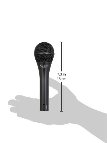 Audix OM5 Hypercardioid Handheld Dynamic Vocal Microphone for Stage Singers - Black - Image 3