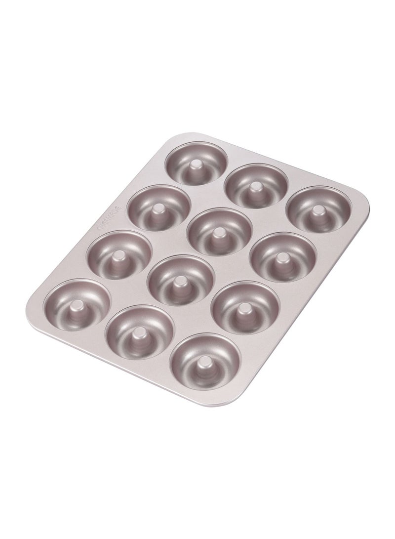 chefmade Donut Mold Cake Pan 12 Cavity Non Stick Ring Doughnut Bakeware - Image 1