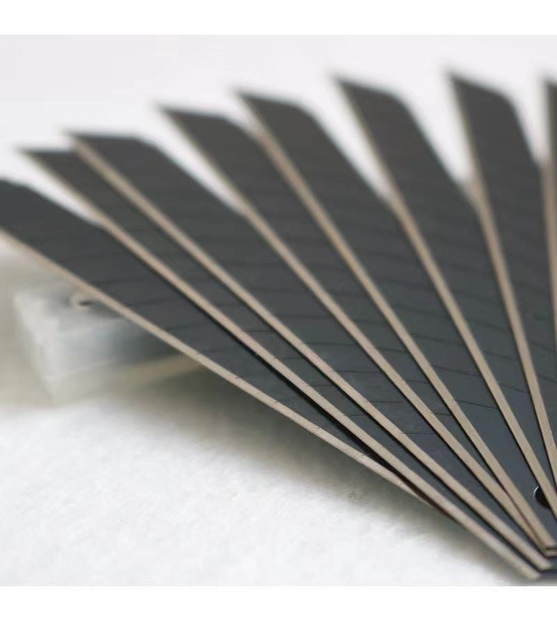 10Pcs Small Utility Blades 0.35 Wide Black 60 Degree Angle Square Blades For Car Wrapping Crafting Office Art Durable Metal Sharp Cutting Tools With Protective Storage Case Precision Cutting Compact Design - Image 5
