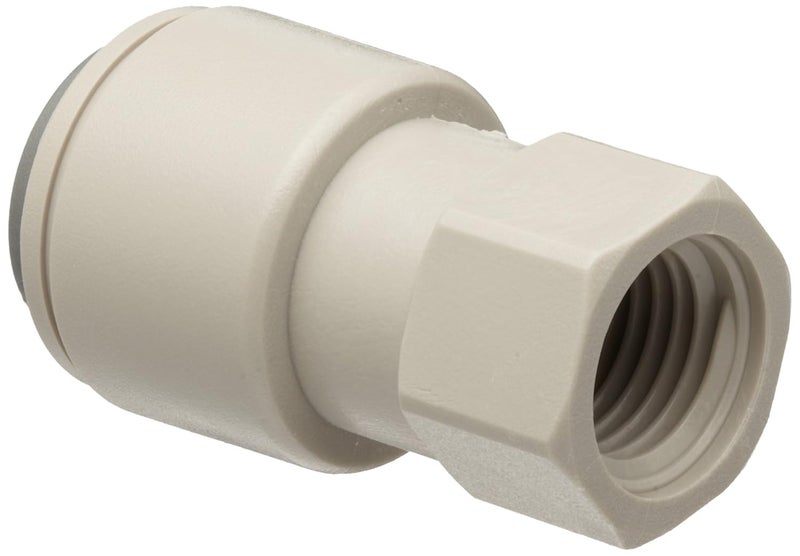 John Guest Acetal Copolymer Tube Fitting, Adaptor, 3/8" Tube OD x 1/4" Flared Female (Pack of 10) - Image 1
