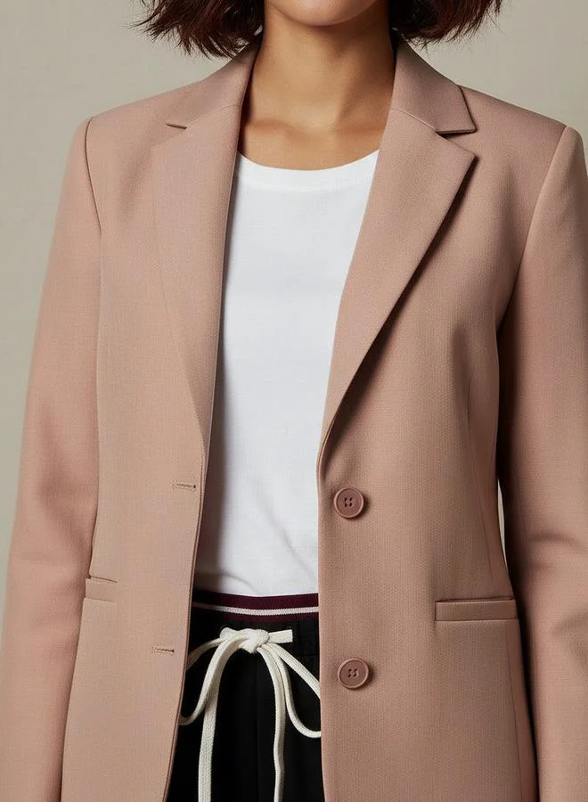 Splash FAV  Regular Fit Twill Blazer with Button Closure for Women | Best Price UAE