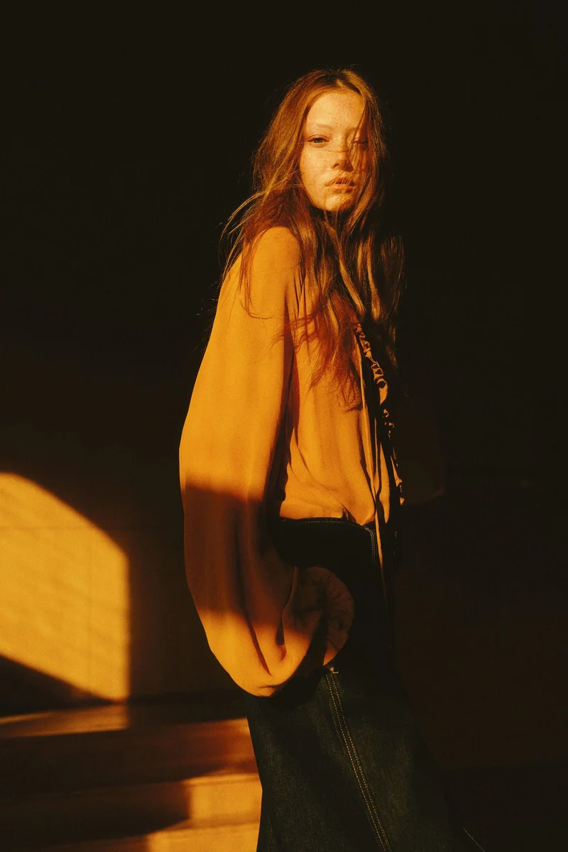 اتش اند ام بلوزة شيفون