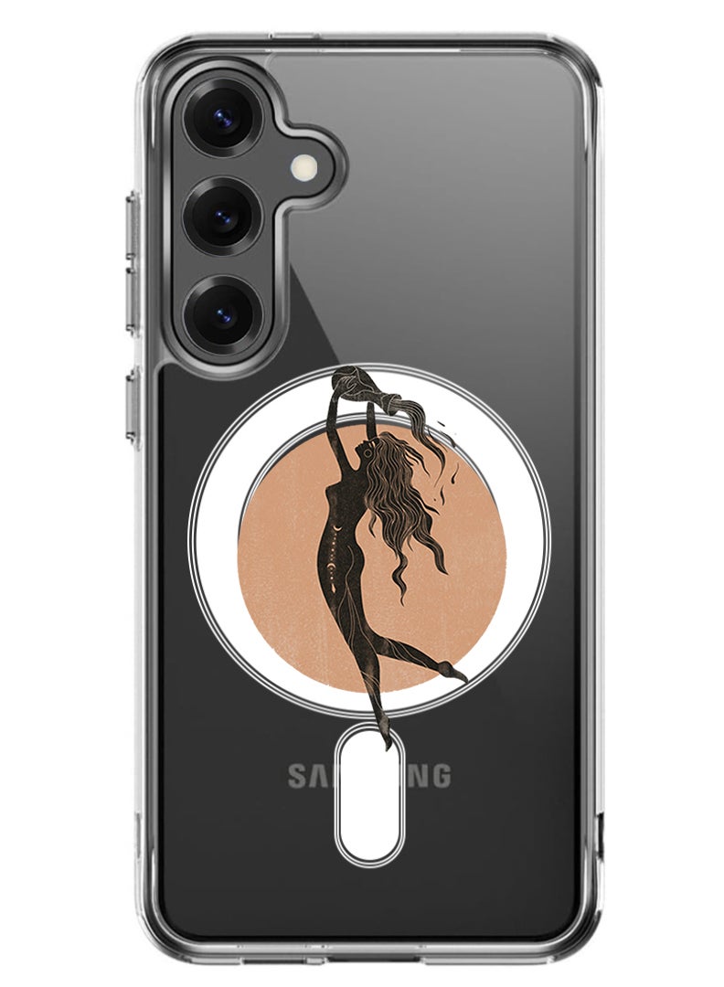 Theodor Magnetic Case for Samsung Galaxy S25 6.2-inch Compatible with MagSafe Wireless Charging, Shockproof Phone Bumper Cover Aquarius - Image 1