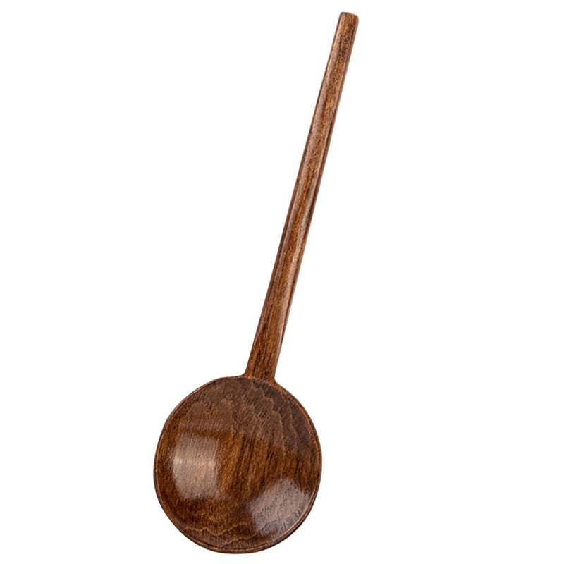 Long Handle Wooden Soup Ladle Portable Kitchen Spoon For Cooking And Serving - Image 1