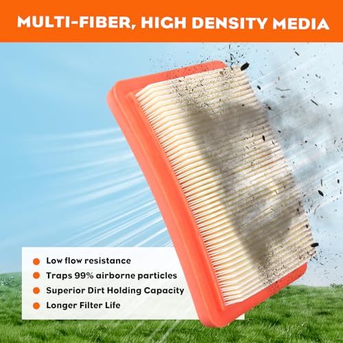 Hipa فلتر هواء HIPA 17211-Z8B-901 لجزازة العشب هوندا HRR2169VKA هارموني II HRR216 HRR216VKA HRR216PKA HRR2169PKA GCV160LAO GCV190LA (عبوة 2)  - Image 3