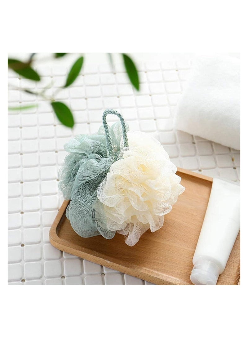 Loofah Shower Pouf Bath Sponge Back Scrubber Lufah Bath Shower - Puff Body Scrubber Exfoliator Sponge for Body Wash Shower for Women and Men (Multicolor) - Image 1