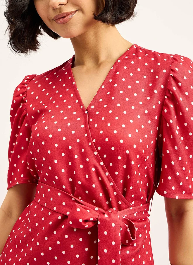 Salt Attire SALT ATTIRE Women Polka Dot Printed Regular Top