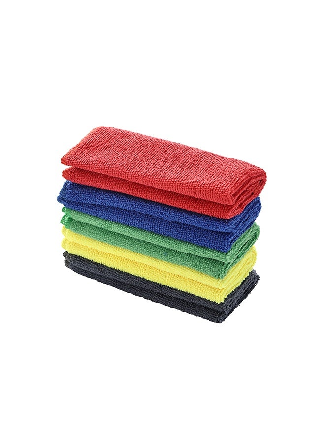 LAWAZIM 5 Piece Cleaning Towel - 30x30cm - Highly Absorbent Reusable Microfiber Towels with Lint-Free Texture - Ideal for Kitchen, Car, Glass, and Multi-Surface Cleaning Multi-Colors - Image 2