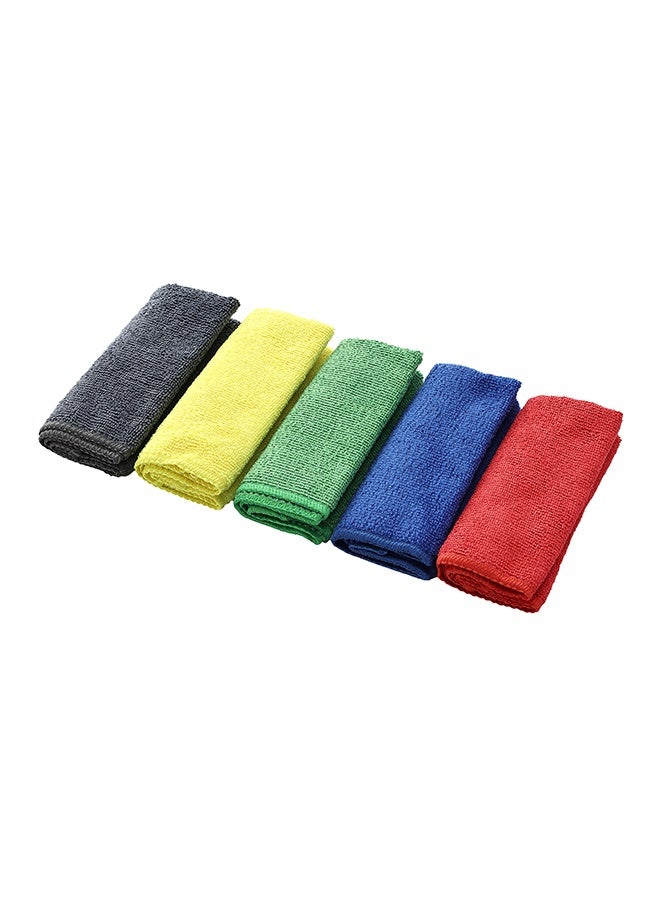 LAWAZIM 5 Piece Cleaning Towel - 30x30cm - Highly Absorbent Reusable Microfiber Towels with Lint-Free Texture - Ideal for Kitchen, Car, Glass, and Multi-Surface Cleaning Multi-Colors - Image 1