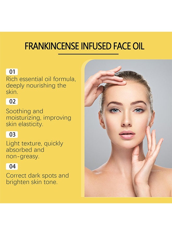OUHOE - Frankincense Infused Face Oil,Organic Black Seed Castor & Jojoba Oils,Frankincense Resin Oil Essential,Cold Pressed Serum Anti-Aging Wrinkle 30ML - Image 1