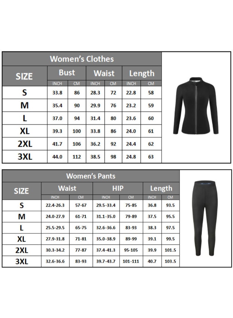 جي آر كيه سي بدلة ساونا نسائية للتعرق مع سترة وبنطال طويل للياقة البدنية وخسارة الوزن - Image 5