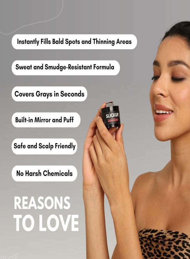 SLICKUP Hairline Shadow Powder for Root Touch Up | Instant Hair Colour Stick for Grey Hair Coverage | Temporary Hair Powder for Thinning Hair, Bald Spots & Hairline | Natural Finish - Image 3