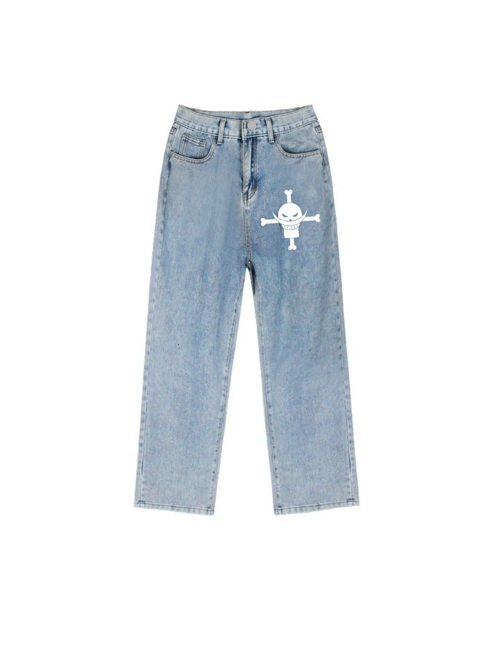 KUYING New One Piece Wide Leg Casual Jeans  - Image 1