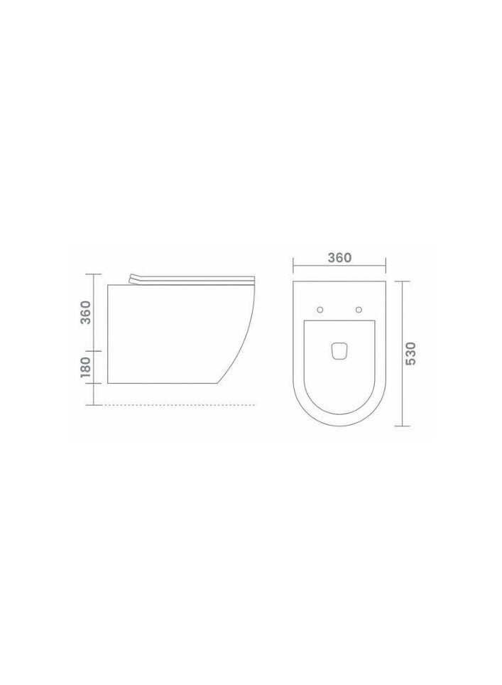 SONET 3060-Matt Black Wall-hung Toilet P-trap - Image 2