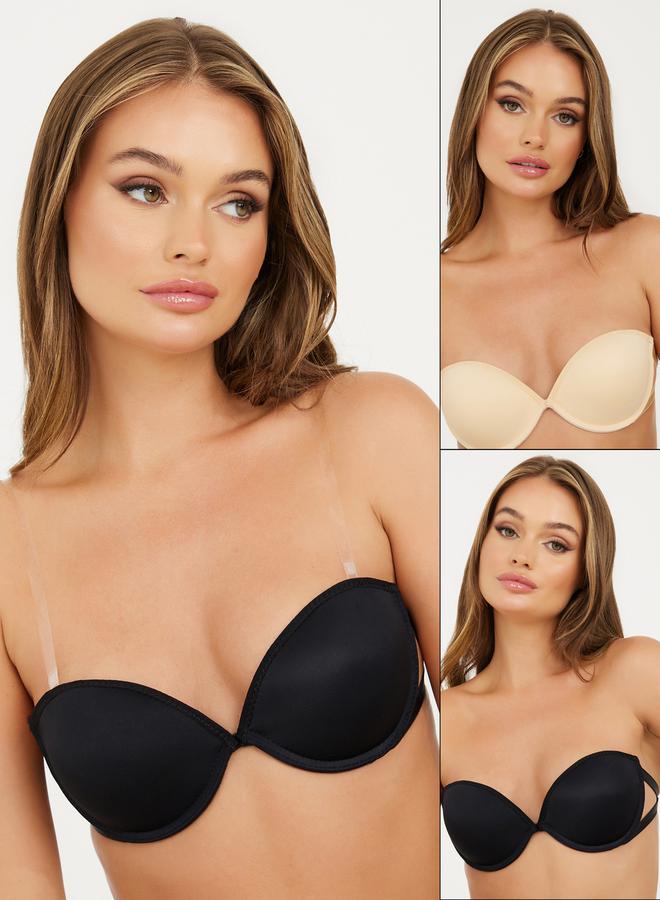 Styli Styli Pack of 2 - Solid Bandeau Padded Bra  - Image 1