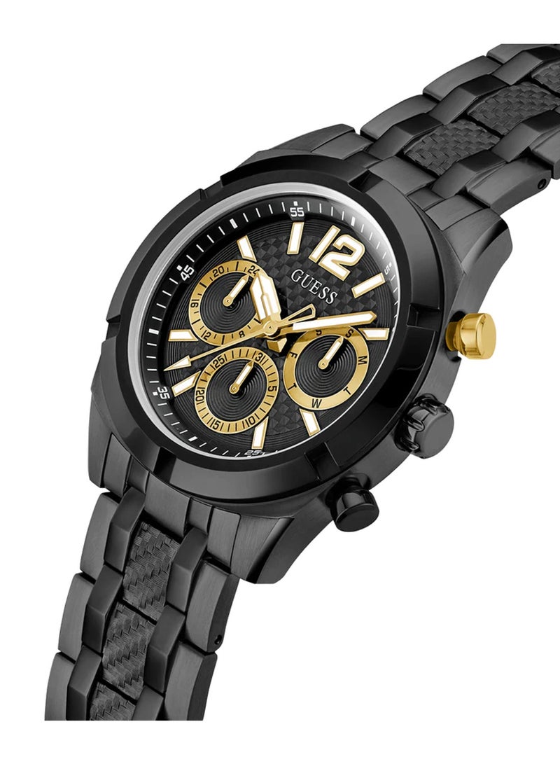 GUESS Men’s Black Multi-Function Stainless Steel Band Watch GW0714G4 - 44mm - Image 2