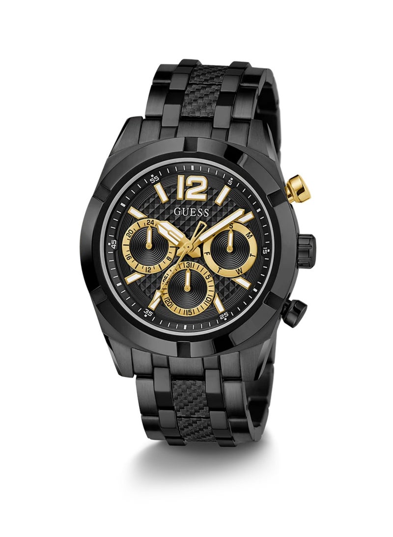 GUESS Men’s Black Multi-Function Stainless Steel Band Watch GW0714G4 - 44mm - Image 5