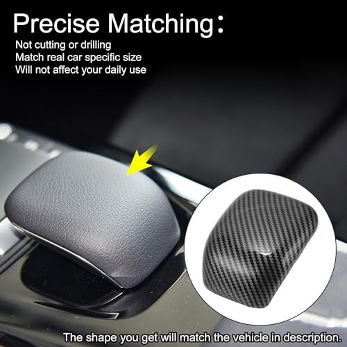TUCKBOLD ABS Gear Shift Knob Button Cover for MercedesBenz A CLA Class W177 C118 W118 X118 Carbon Fiber Black - Image 5