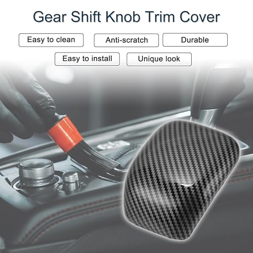 TUCKBOLD ABS Gear Shift Knob Button Cover for MercedesBenz A CLA Class W177 C118 W118 X118 Carbon Fiber Black - Image 3