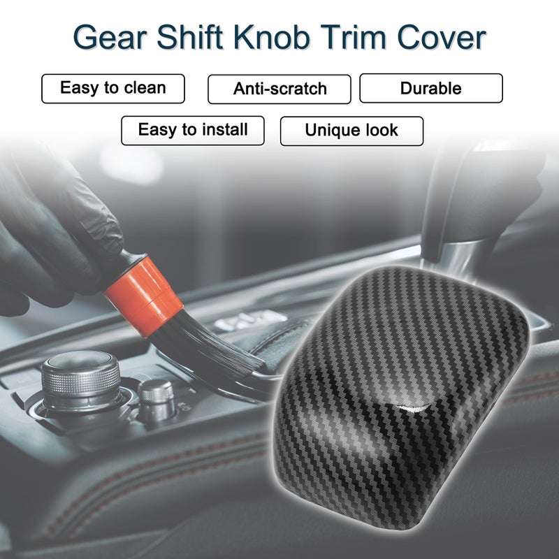 TUCKBOLD ABS Gear Shift Knob Button Cover for MercedesBenz A CLA Class W177 C118 W118 X118 Carbon Fiber Black - Image 4