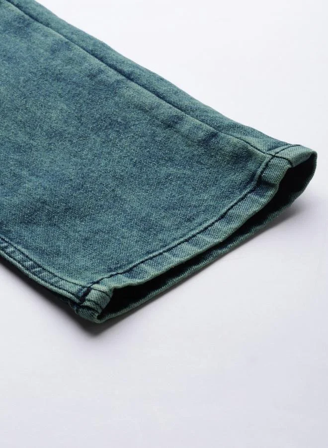 The Indian Garage Co Blue The Indian Garage Co Men Acid Wash Ripped Blue Jeans for Men | Best Price UAE