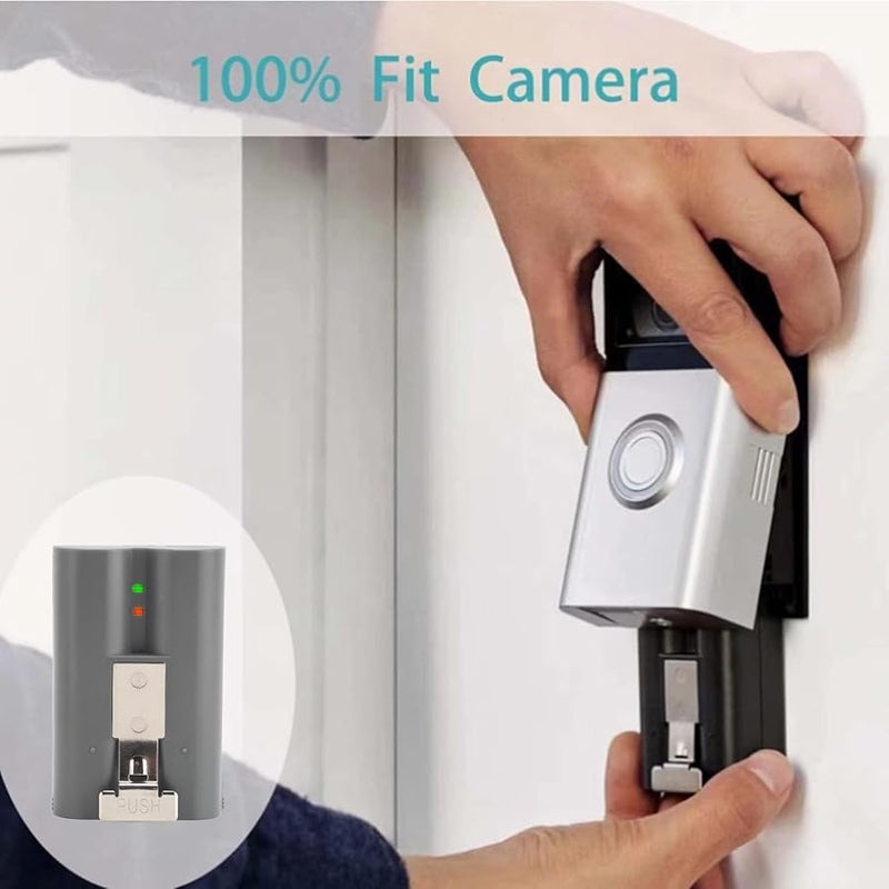 بطارية بديلة Asixxsix 8000mAh لكاميرا جرس الفيديو 2 و3 و3plus و4 (4 قطع) - Image 3