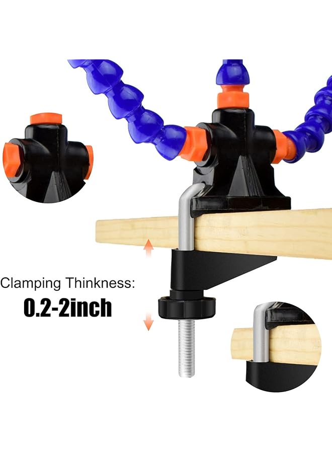 erorex Flexible Helping Hands Soldering Station Third Hand Soldering Tool With Table Clamp Pcb Holder Accessories Non Slip Metal Base And Alligator Clips For Electronics Repair Craft And Diy Projects  - Image 4
