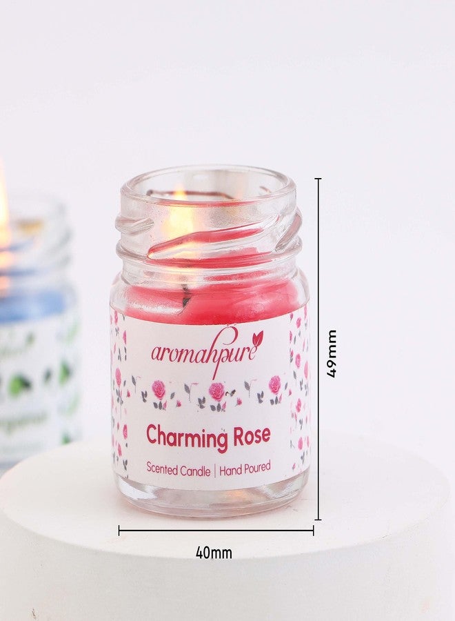 Aromahpure Scented Candles (Set of 4) (35 Hours) (100% Natural Wax) - Handcrafted | Smoke-Free | Vanilla Fantasy,Charming Rose, Warm Cinnamon, Joyful Lavender for Home & Gift Sets - Image 2