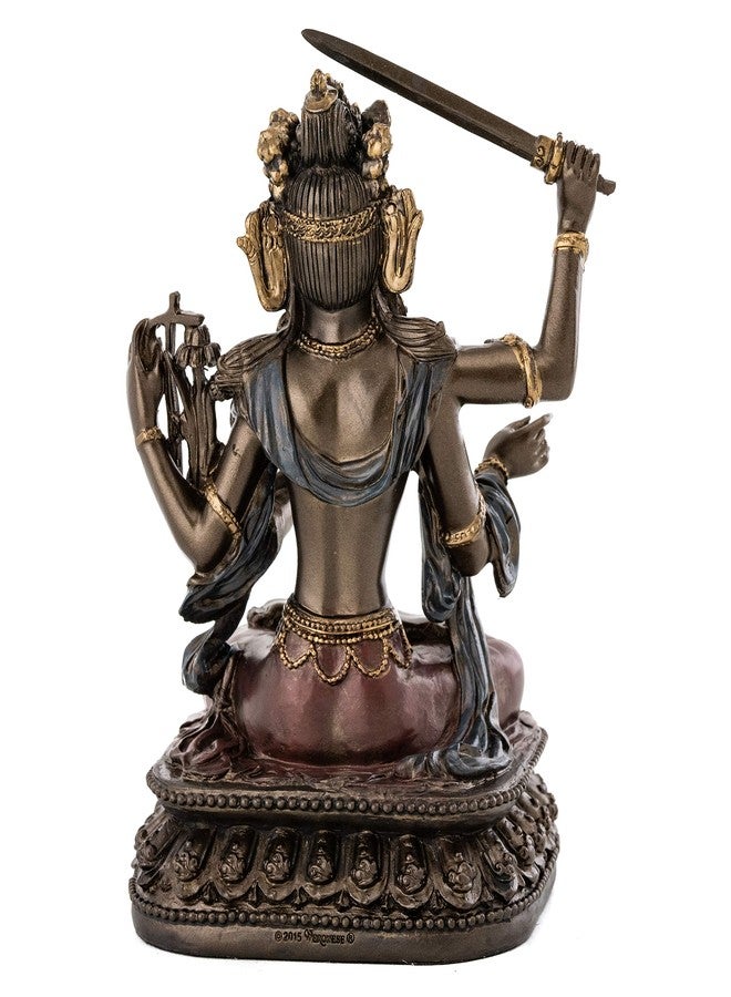 Top Collection Decorative Manjusri Buddha Statue- Bodhisattva of Transcendent Wisdom Sculpture in Premium Cold Cast Bronze- 5.25-Inch Collectible East Asian New Age Buddhist Figurine - Image 3