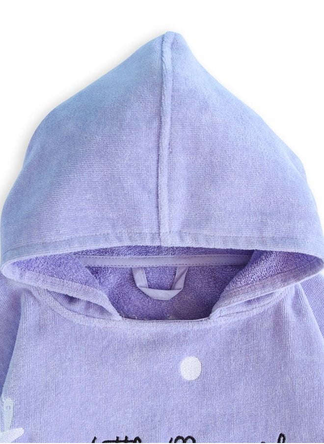 Milk & Moo Kids Poncho And House Slippers Little Mermaid Set  - Image 4