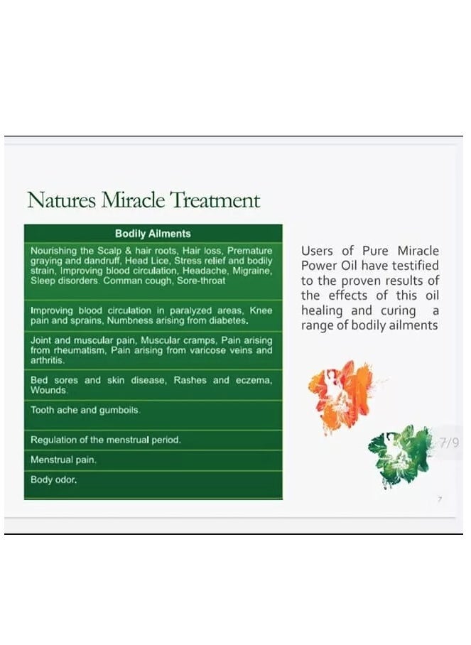 Oil PURE MIRACLE POWER OIL for Head And Body - Natural Therapy Oil Infused With Pure Ayurvedic Herbs  - Image 5
