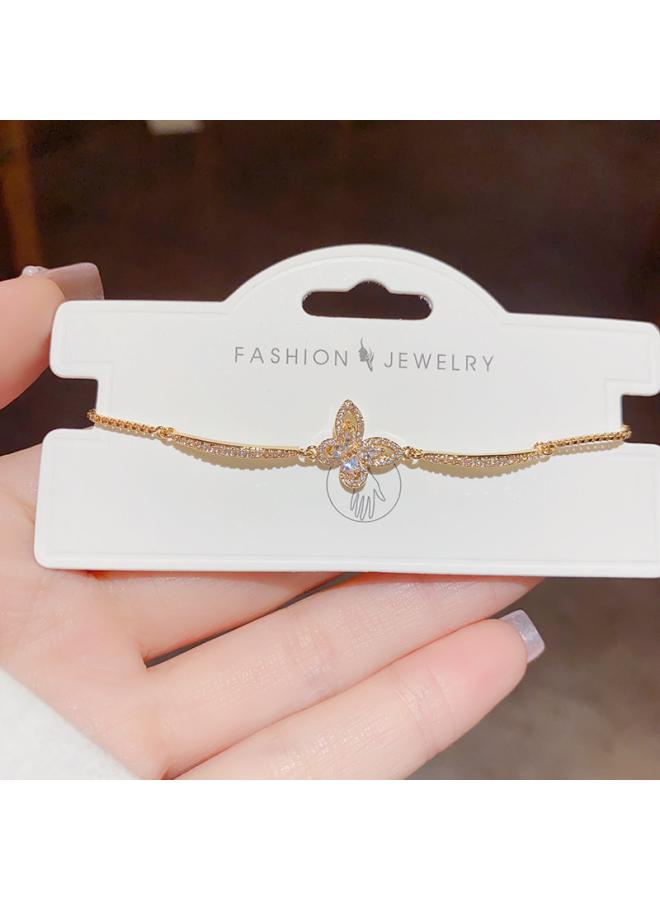 NIBEMINENT Niche Fashion Unique Personality Trend Zircon Bracelet Women's Light Luxury Joker Design Simple High Sense Jewelry 