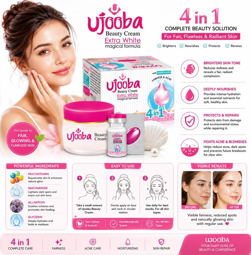 Ujooba Beauty Cream Extra White 4 in 1 Magical Formula - Image 3
