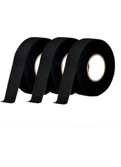 PROMASS 3pcs Electrical Tape Heat Resistant Harness Tape Adhesive Cloth Tape Waterproof Tape Insulating Automotive Fabric Cloth Tape(9mm *10m) 